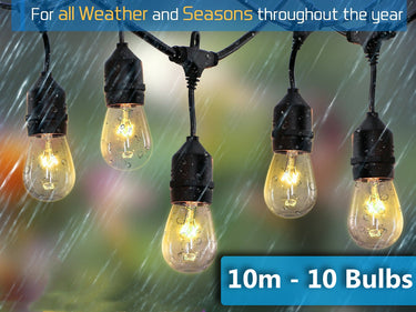 Outdoor Festoon Light String Lights 10M 10 LED Bulbs
